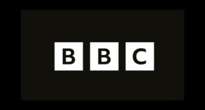 BBC Logo Logo of the British Broadcasting Corporation consisting of three white squares with the letters B, B, and C.